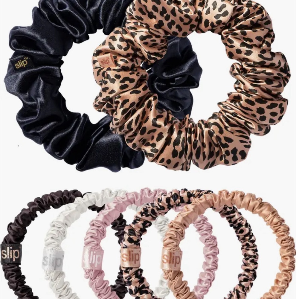Slip Silk Hair Scrunchies Set, New In Box